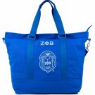 ZETA PHI BETA SOROROITY BLUE CANVAS HAND BAG PURSE TOTE BAG Z-PHI SHOULDER BAG