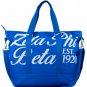 ZETA PHI BETA SOROROITY BLUE CANVAS HAND BAG PURSE TOTE BAG Z-PHI SHOULDER BAG