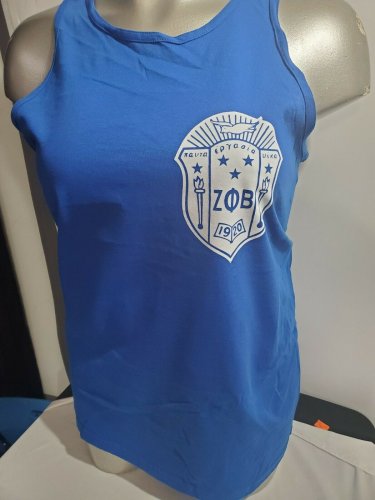 ZETA PHI BETA SORORITY TANK TOP ZETA PHI BETA ROYAL BLUE TANK TOP
