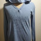 Men's Light Blue Light weight Long Sleeve Hoodie LARGE