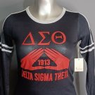 DELTA SIGMA THETA SORORITY Baseball T-shirt  DELTA DIVA BLACK BASEBALL T-SHIRT