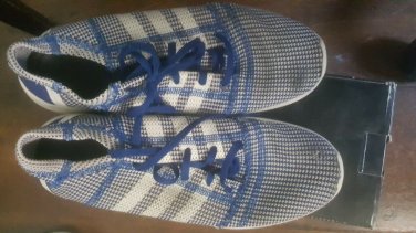 MEN&acirc;��S SIZE 10 ADIDAS ELEMENT REFINE TRICOT BLUE RUNNING SHOES M21103