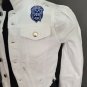 Zeta Phi Beta White Sorority Distressed Denim Jean Jacket 1920