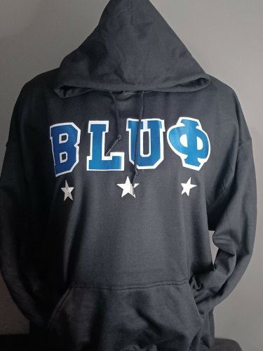 Phi Beta Sigma Fraternity Pullover Hoodie BLU-PHI 3 STAR PHI BETA SIGMA HOODIE