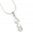 Delta Sigma Theta Sterling Silver Chain Necklace Divine 9 Sorority Necklace 1913