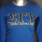SIGMA GAMMA RHO SORORITY T-SHIRT BLUE LONG SLEEVE CASUAL T-SHIRT TOP