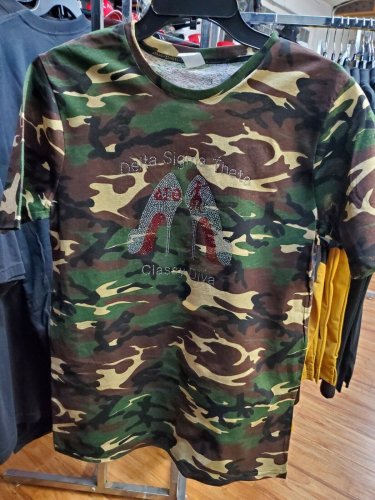 Delta Sigma Theta Sorority Camouflage T-SHIRT Delta Diva Camouflage T-shirt