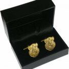 Iota Phi Theta cuff link set  Iota Phi Theta brown cuff links Metal Cuff Links