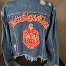 DELTA SIGMA THETA SORORITY DENIM JEAN JACKET DELTA DIVA CROP DENIM JACKET DIVA2