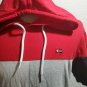 Men's Red White Blue Light weight Short Sleeve Hoodie LARGE