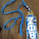 ZETA PHI BETA  Wood Mirror Tiki Mirror Zeta Phi Beta Necklace 1920