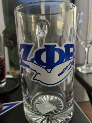 Zeta Phi Beta Sorority Glass Mug