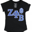 ZETA PHI BETA SORORITY V-NECK T-SHIRT BLACK ZETA PHI BETA V NECK SHIRT