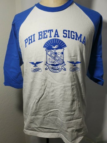 PHI BETA SIGMA FRATERNITY SHORT SLEEVE BASEBALL SHIRT DUCE CLUB #2 Vintage Style