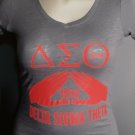 DELTA SIGMA THETA SORORITY V-NECK T-SHIRT GRAY DELTA SIGMA THETA V-NECK 1913
