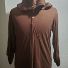 Men's Brown Light weight Long Sleeve Hoodie LARGE