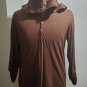 Men's Brown Light weight Long Sleeve Hoodie LARGE