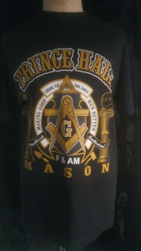 Prince Hall Mason short sleeve T-shirt 2B1ASK1  Masonic Freemason T-shirt #3