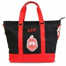 DELTA SIGMA THETA SOROROITY BLACK CANVAS HAND BAG PURSE TOTE BAG SHOULDER BAG