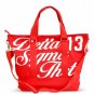 DELTA SIGMA THETA SOROROITY BLACK CANVAS HAND BAG PURSE TOTE BAG SHOULDER BAG