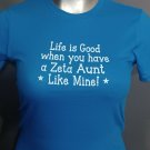 Zeta Phi Beta Sorority Youth T-shirt My Zeta Auntie Shirt