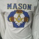 Freemason Masonic Mason T-Shirt White Super Short Mason Long Sleeve T-shirt