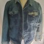 Men's Blue  Denim Jean Jacket  USA Themed Denim Jean Jacket Medium