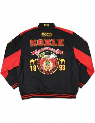 NOBLE SHRINER Fraternity Race Jacket Freemason Prince Hall Shriner Jacket 1893