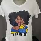 SIGMA GAMMA RHO SORORITY SHORT SLEEVE V-NECK T-SHIRT  S-GRHO V-NECK