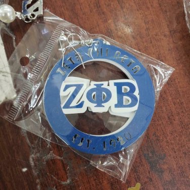 ZETA PHI BETA SORORITY wooden earrings 1920 Finer Women Earrings