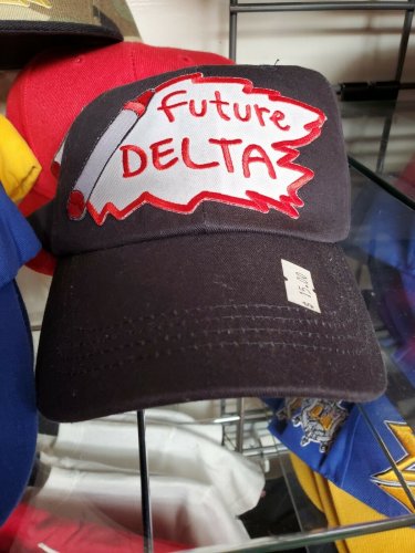 FUTURE DELTA DIVA THETA 1913 SORORITY WHITE RED FUTURE DELTA  BASEBALL CAP