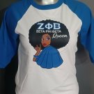 ZETA PHI BETA SORORITY T-SHIRT ZETA PHI BETA  BASEBALL T-SHIRT 1920