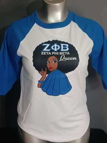 ZETA PHI BETA SORORITY T-SHIRT ZETA PHI BETA  BASEBALL T-SHIRT 1920