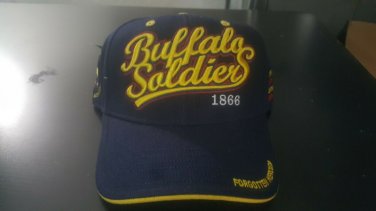 BUFFALO SOLDIER BASEBALL HAT US ARMY BUFFALO SOLDIER CAP BLACK HISTORY 1866 #4