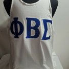 PHI BETA SIGMA FRATERNITY TANK TOP WHITE PHI BETA SIGMA  GREEK LETTER TANK  TOP