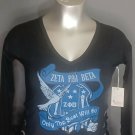 ZETA PHI BETA SORORITY V-NECK T-SHIRT BLACK ZETA PHI BETA V NECK SHIRT 1920