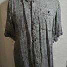 Rocawear Black White Short Sleeve Button up Shirt NEW MEDIUM