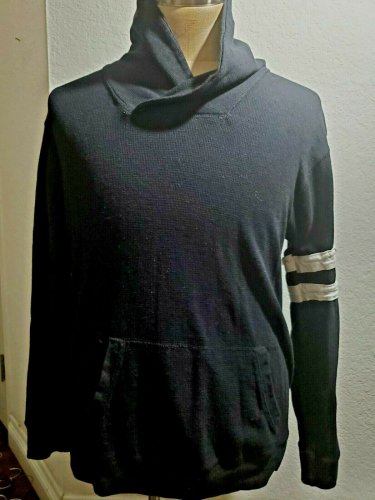 Men's Black Long Sleeve Cotton Sweater size XL PRE-OWNED CONDITION