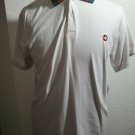 Mens White Green Red Polo Shirt  PRE-OWNED CONDITION MEDIUM