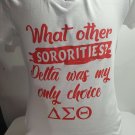 DELTA SIGMA THETA SORORITY T-shirt White Delta Sigma Theta V-NECK Neck Shirt