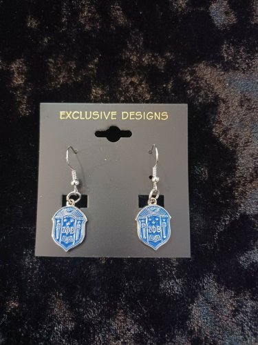 Zeta Phi Beta Sorority Bling style Earrings Finer Womanhood Z-PHI-B