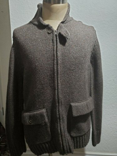 21 Men Brown Long Sleeve Sweater LARGE NEW!!!
