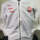 Delta Sigma Theta Sorority White Bomber Jacket Delta Sigma Theta Bomber Jacket