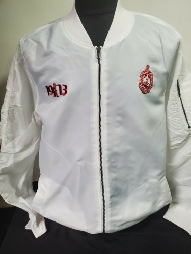 Delta Sigma Theta Sorority White Jacket Delta Sigma Theta Bomber Jacket