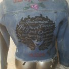 DELTA SIGMA THETA SORORITY DENIM JEAN JACKET DELTA DIVA CROP DENIM JACKET DIVA1