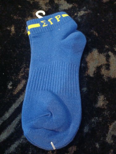 SIGMA GAMMA RHO SORORITY SOCKS SORORITY SOCK WOMENS BLUE ANKLE SOCKS SZ 6-11