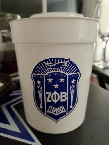 Zeta Phi Beta Sorority Plastic Cups Divine 9 Drink Cups  White 16 oz Mug