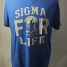 PHI BETA SIGMA FRATERNITY BLUE SHORT SLEEVE V-NECK T- SHIRT PRE-OWNED LARGE
