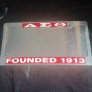 Delta Sigma Theta Sorority Black Plastic License Plate Frame Silver
