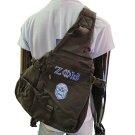 ZETA PHI BETA  SORORITY SLING BAG BLACK ZETA PHI BETA  SLING BAG BACK PACK